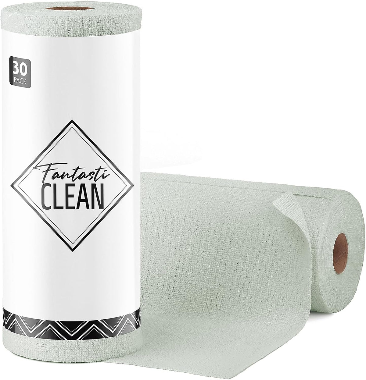 Fantasticlean Microfiber Cleaning Cloth Roll- 75 Sheets, 12 x 12 (Blue) | Super Absorbent, Scratch Free, Tear-away Microfiber Towel Roll, for All-Purpose Cleaning, Reusable Alternative to Paper Towel