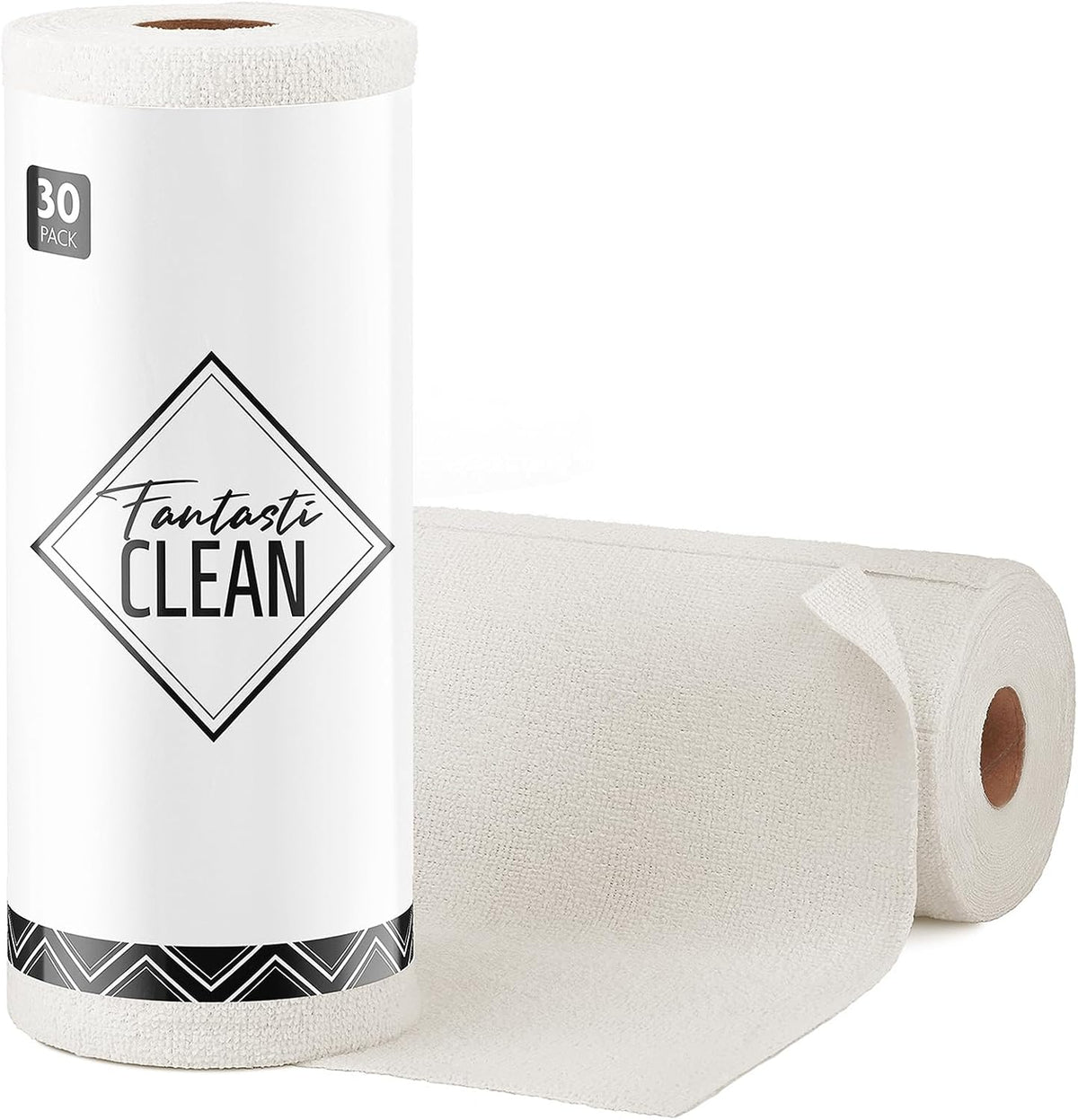 Fantasticlean Microfiber Cleaning Cloth Roll- 75 Sheets, 12 x 12 (Blue) | Super Absorbent, Scratch Free, Tear-away Microfiber Towel Roll, for All-Purpose Cleaning, Reusable Alternative to Paper Towel