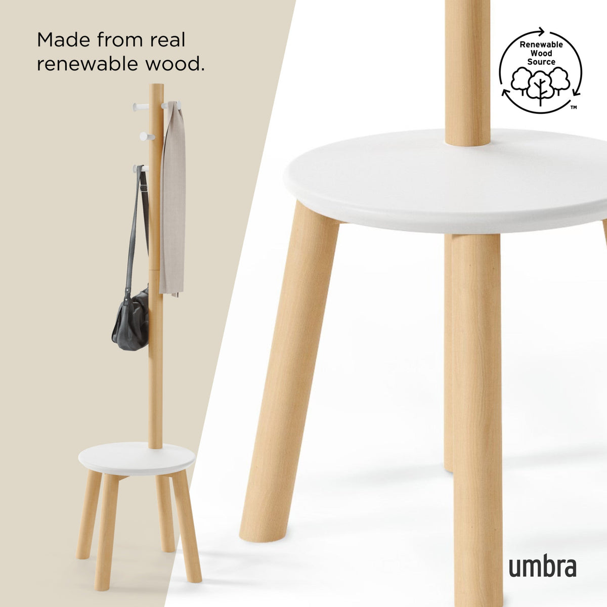 Pillar Stool and Coat Rack