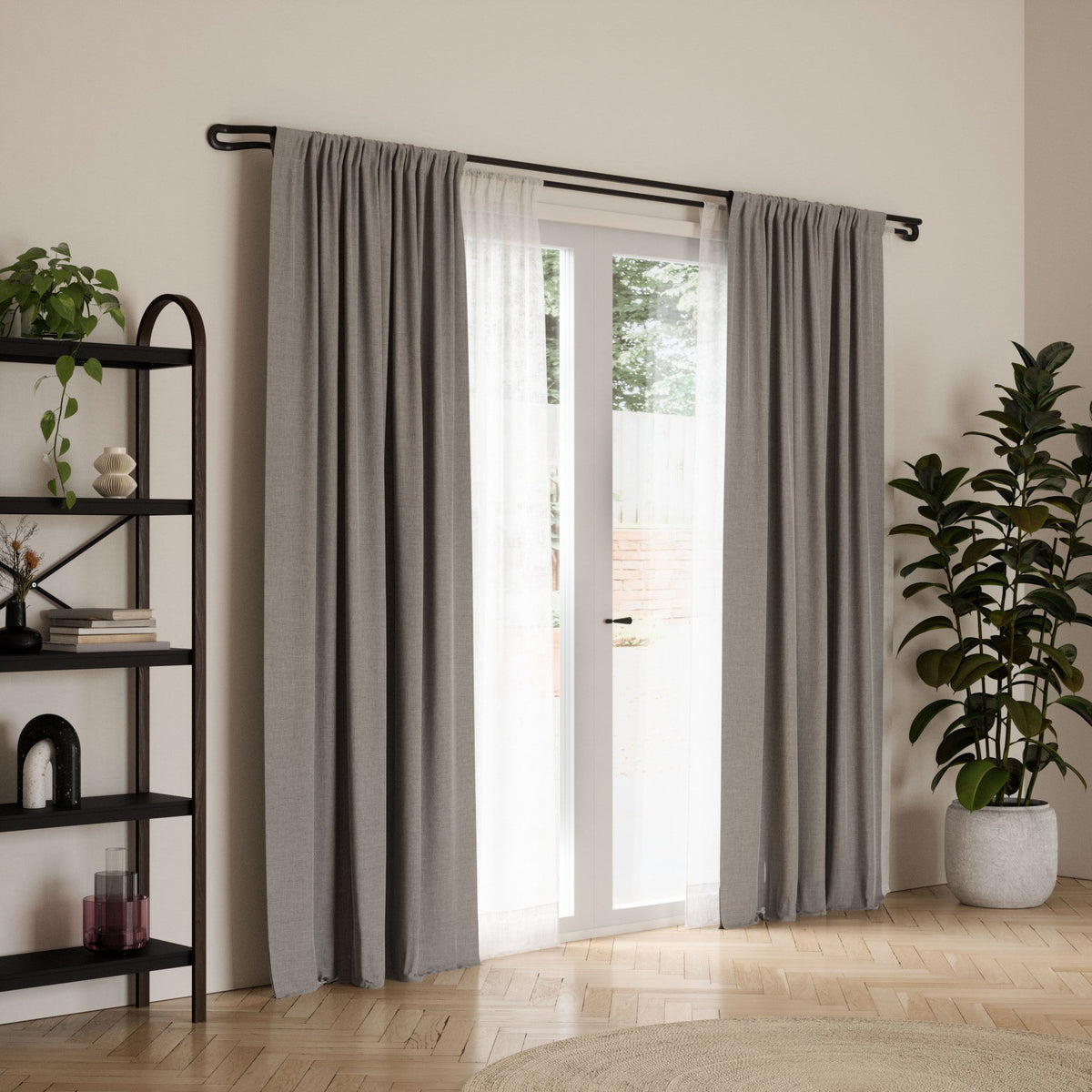 Midnight Blackout Double Curtain Rod