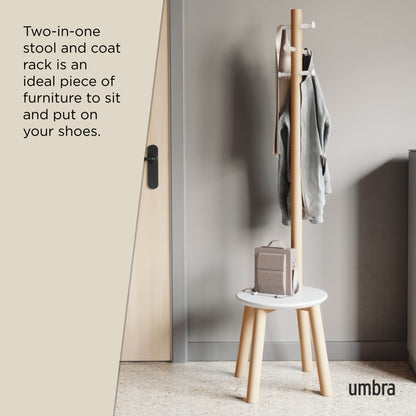 Pillar Stool and Coat Rack