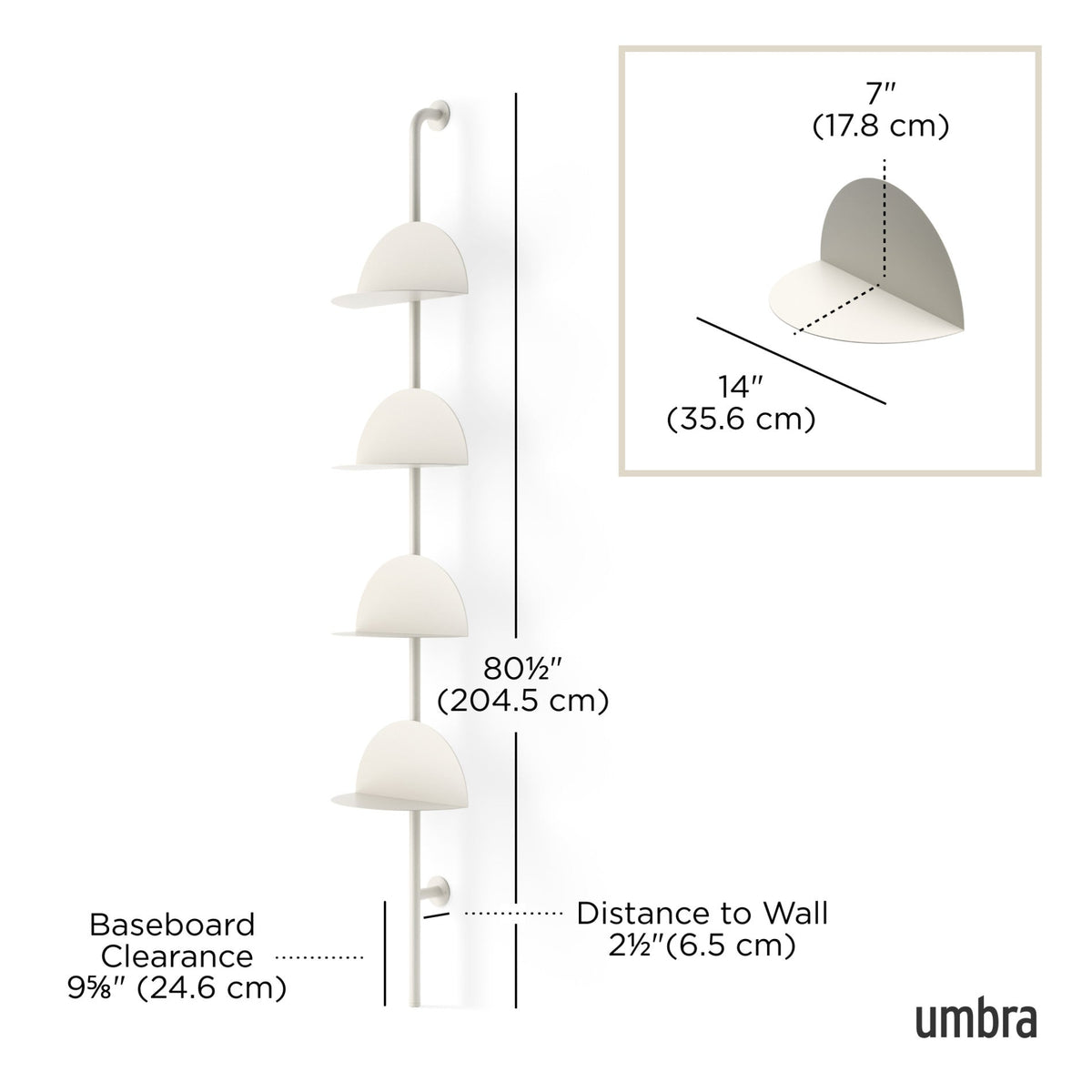 Solis Adjustable Standing Shelf